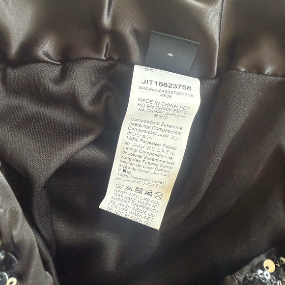 Sequin Embellished Black and Silver Shorts - Picture 3 of 3